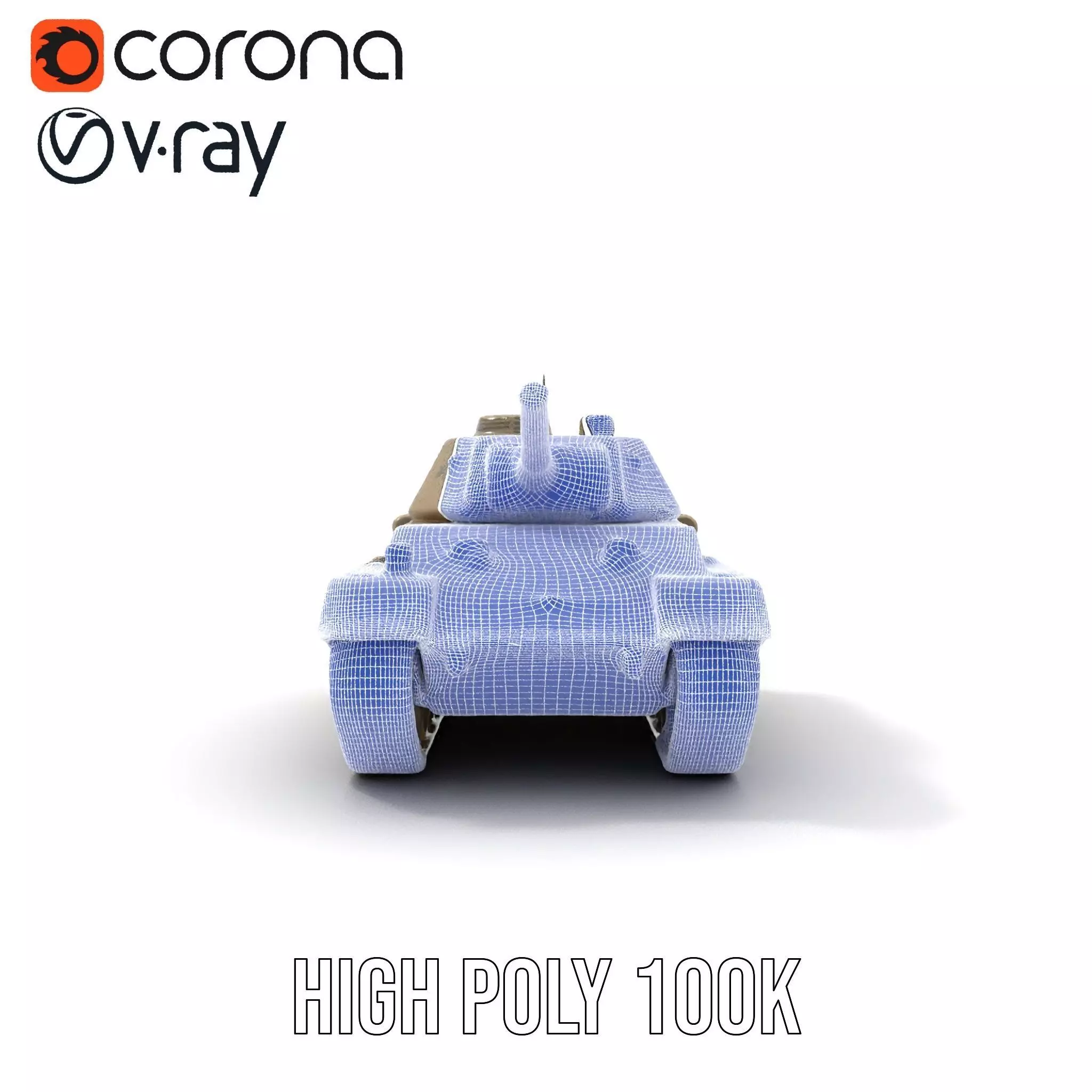 Desert Storm Tank model pack Low-poly 3D model_27