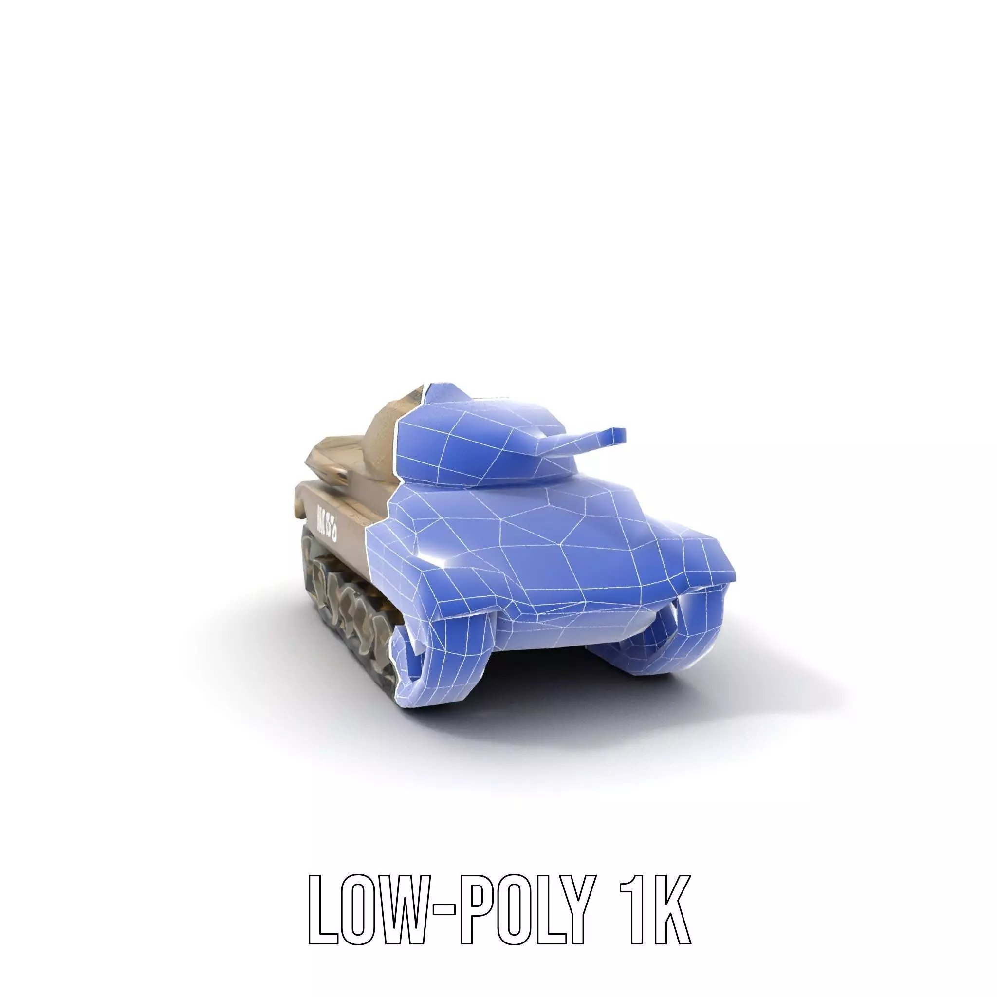 Desert Storm Tank model pack Low-poly 3D model_29