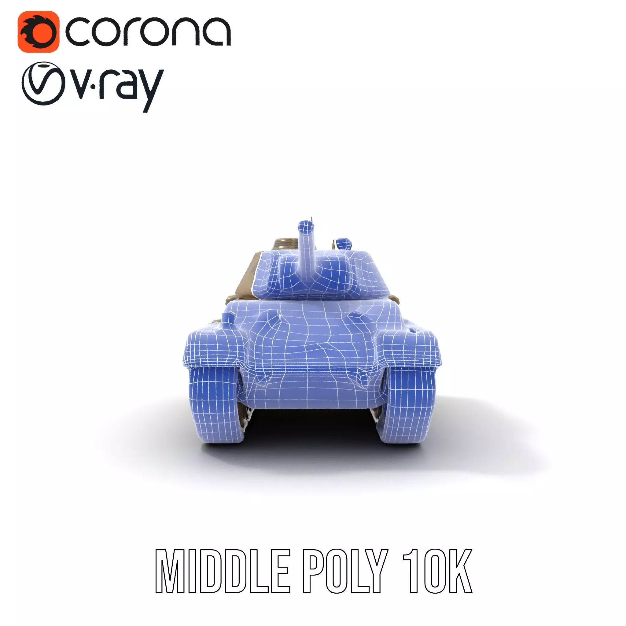 Desert Storm Tank model pack Low-poly 3D model_20