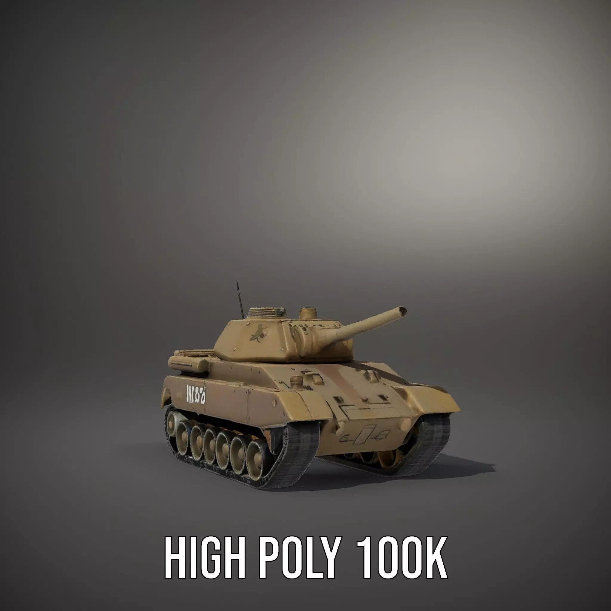 Desert Storm Tank model pack Low-poly 3D model_9