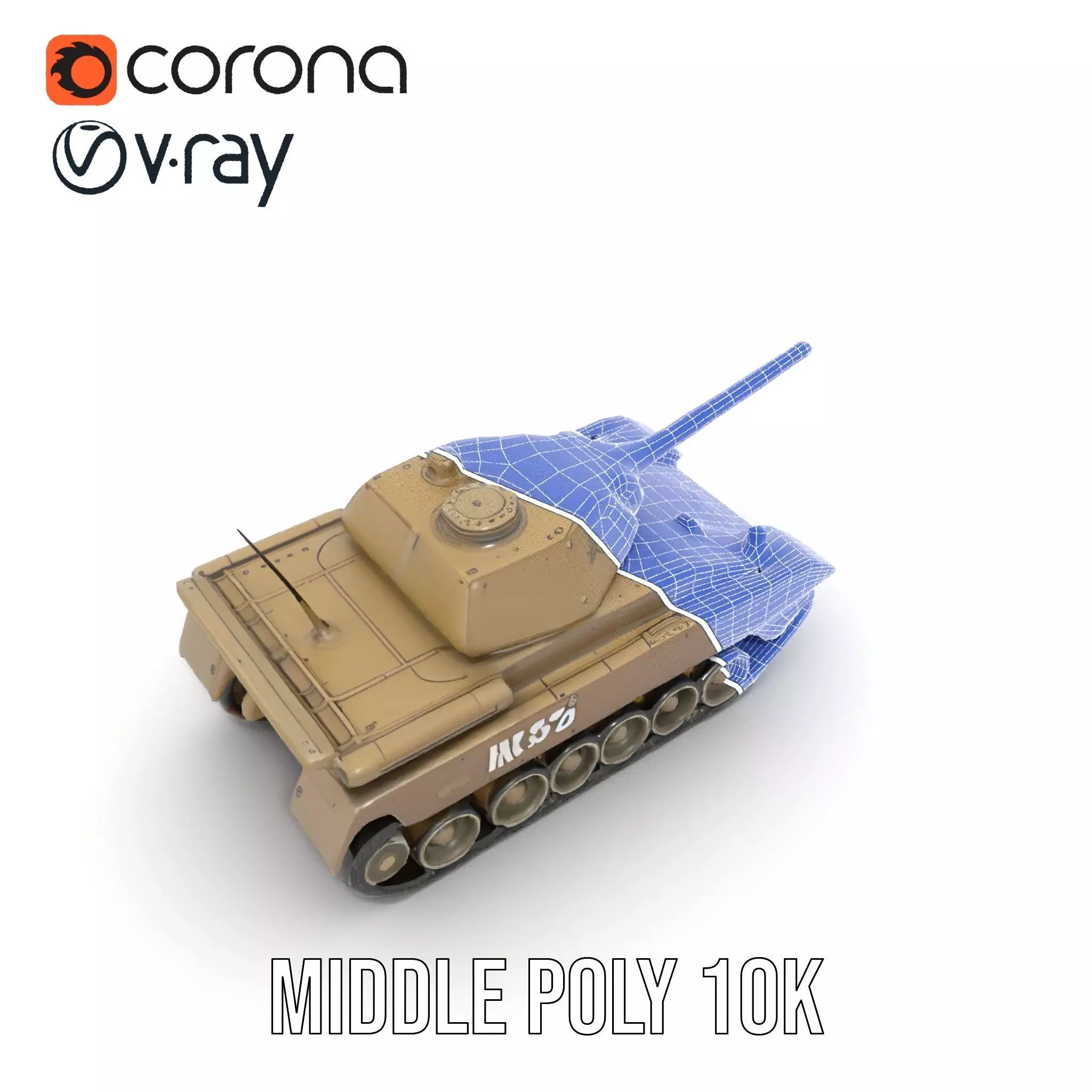 Desert Storm Tank model pack Low-poly 3D model_25