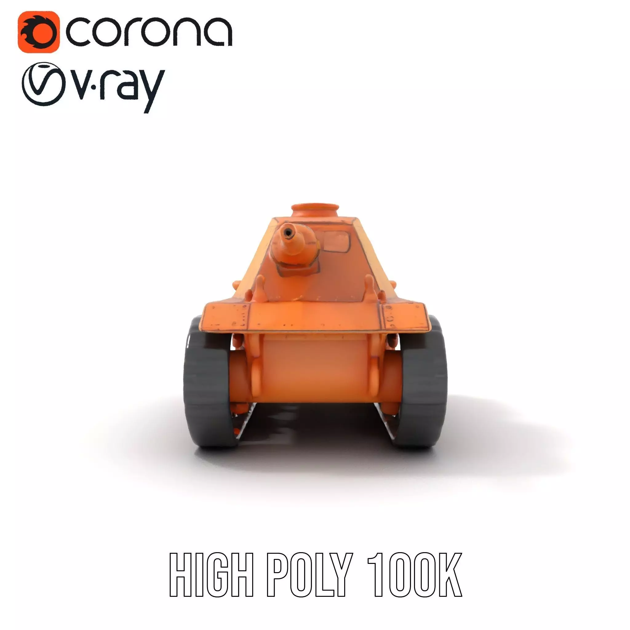 Desert Camouflage Tank model pack Low-poly 3D model_30