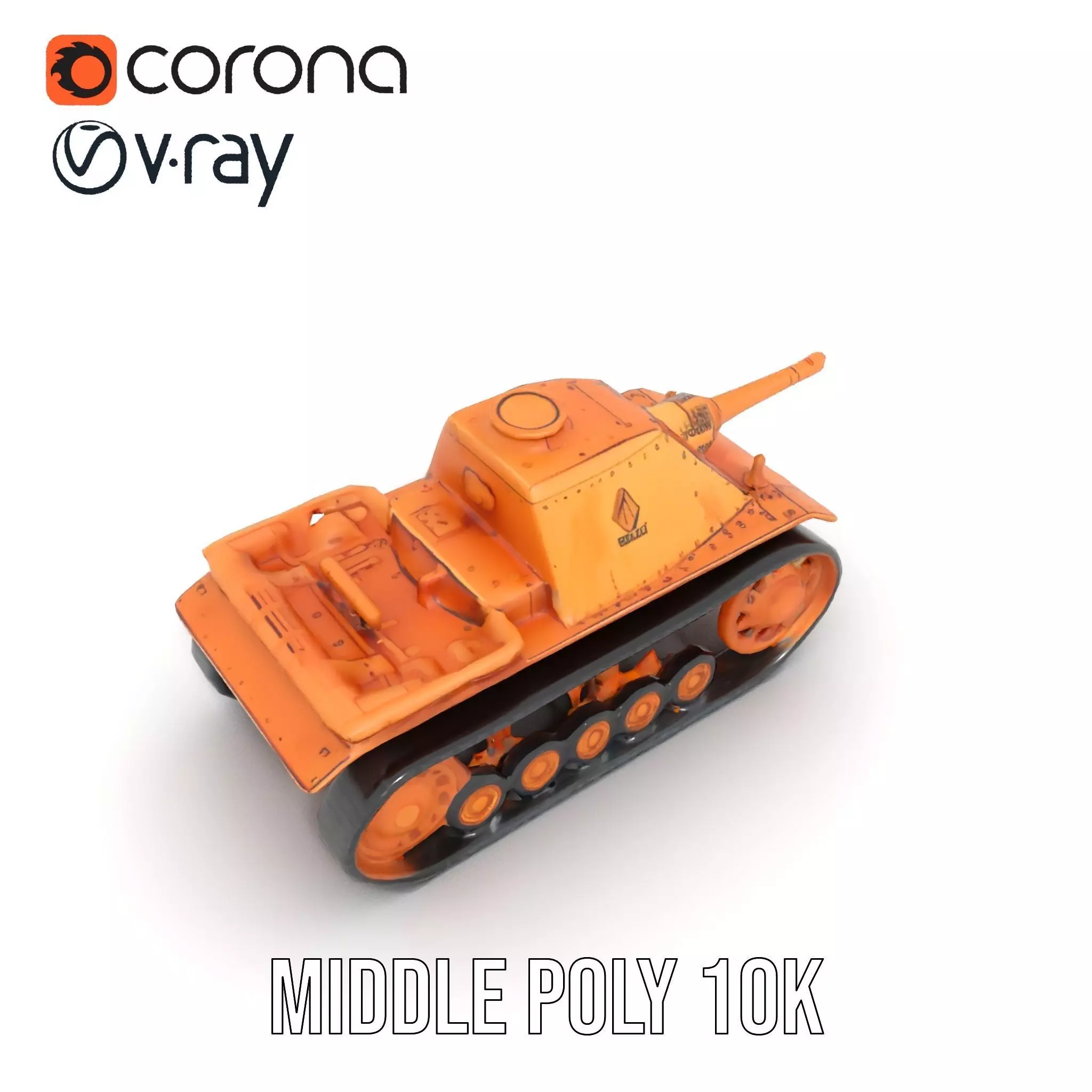 Desert Camouflage Tank model pack Low-poly 3D model_17
