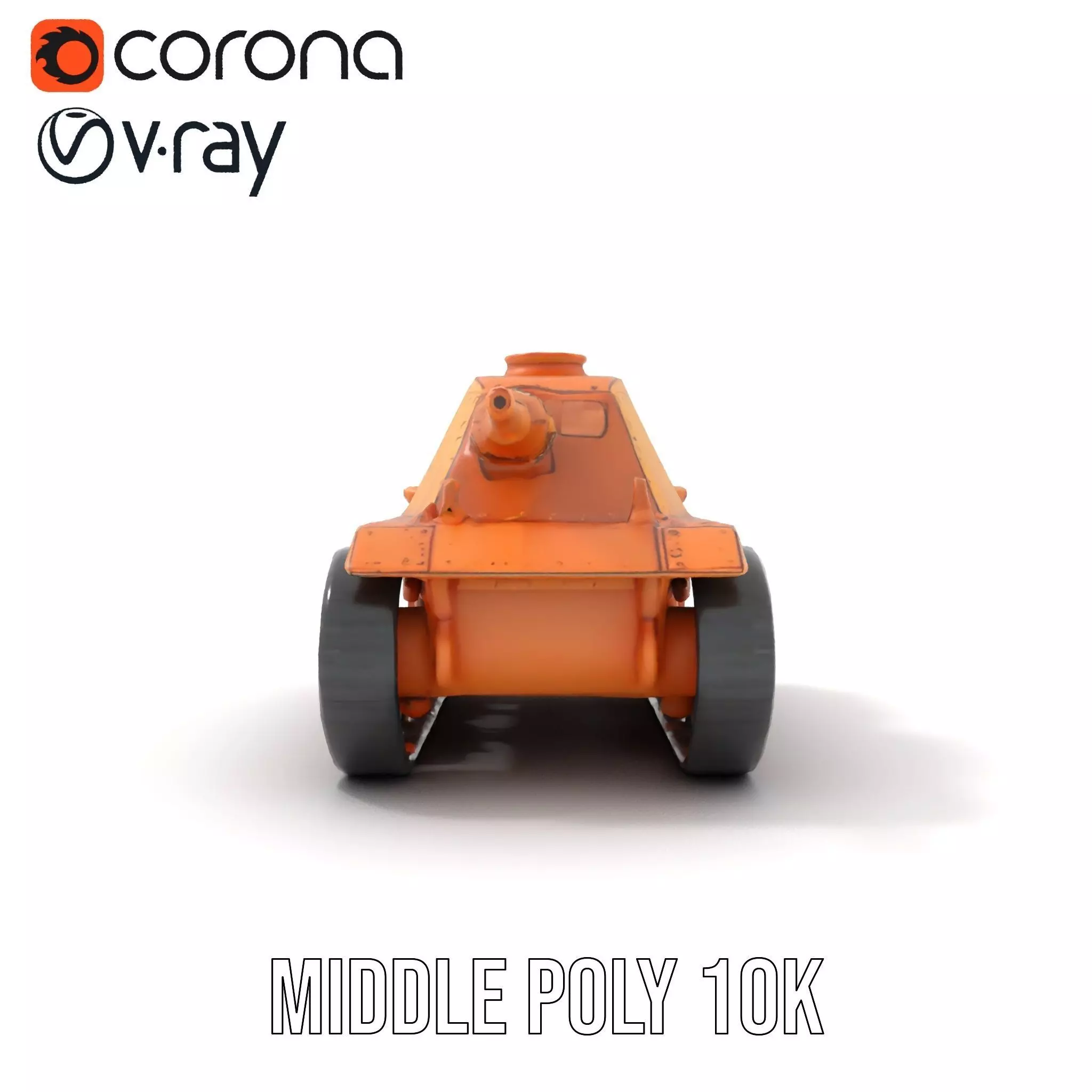 Desert Camouflage Tank model pack Low-poly 3D model_6