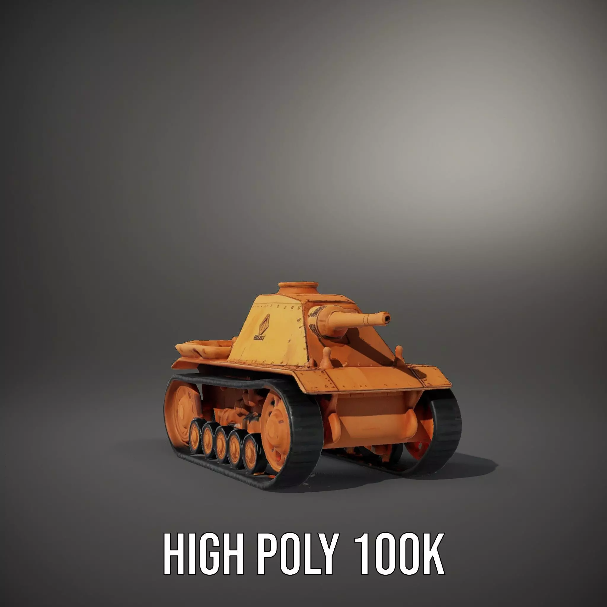 Desert Camouflage Tank model pack Low-poly 3D model_11