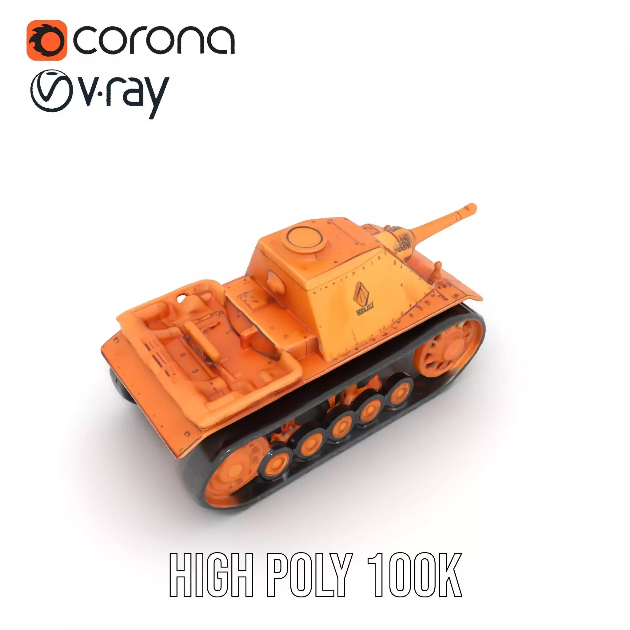 Desert Camouflage Tank model pack Low-poly 3D model_27