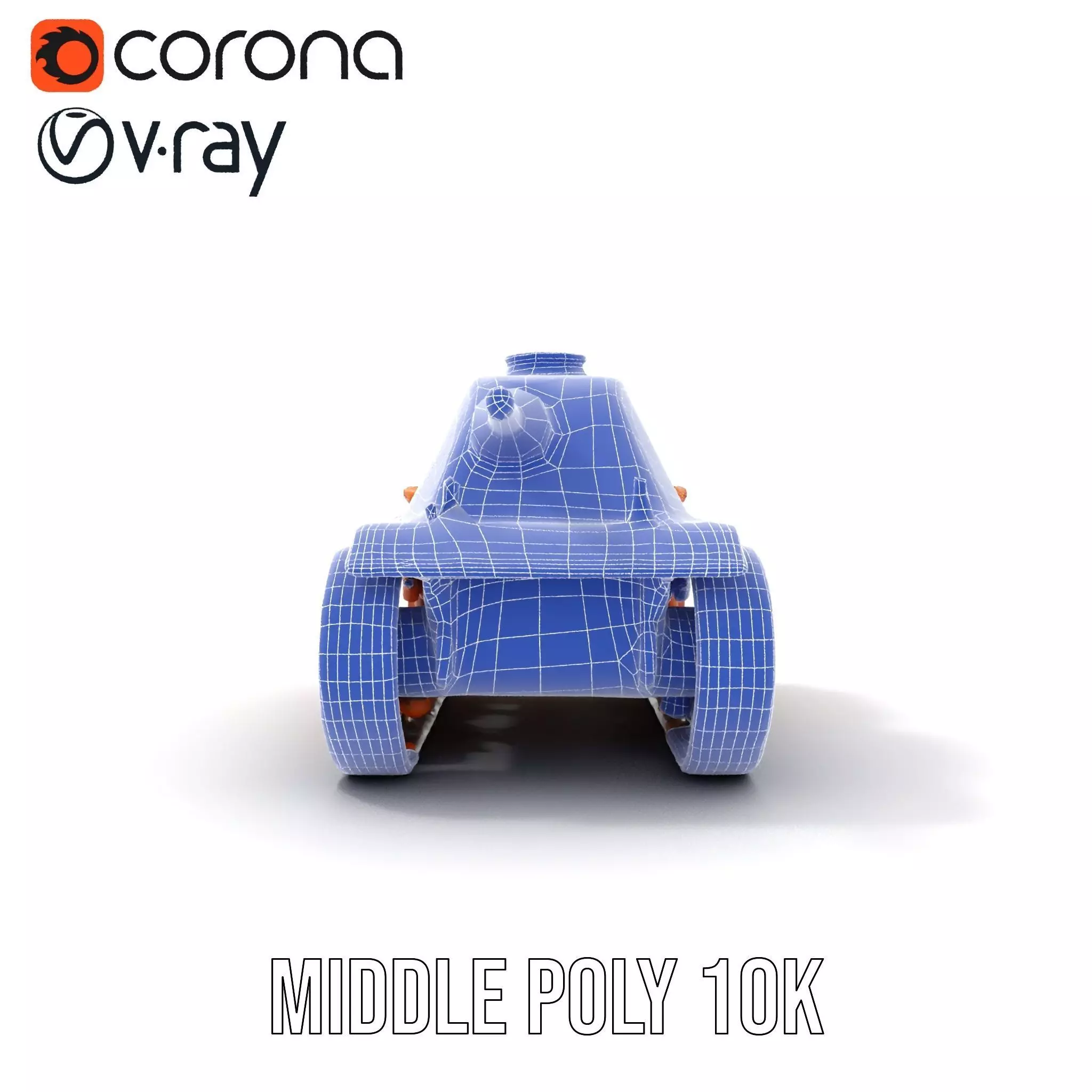 Desert Camouflage Tank model pack Low-poly 3D model_22