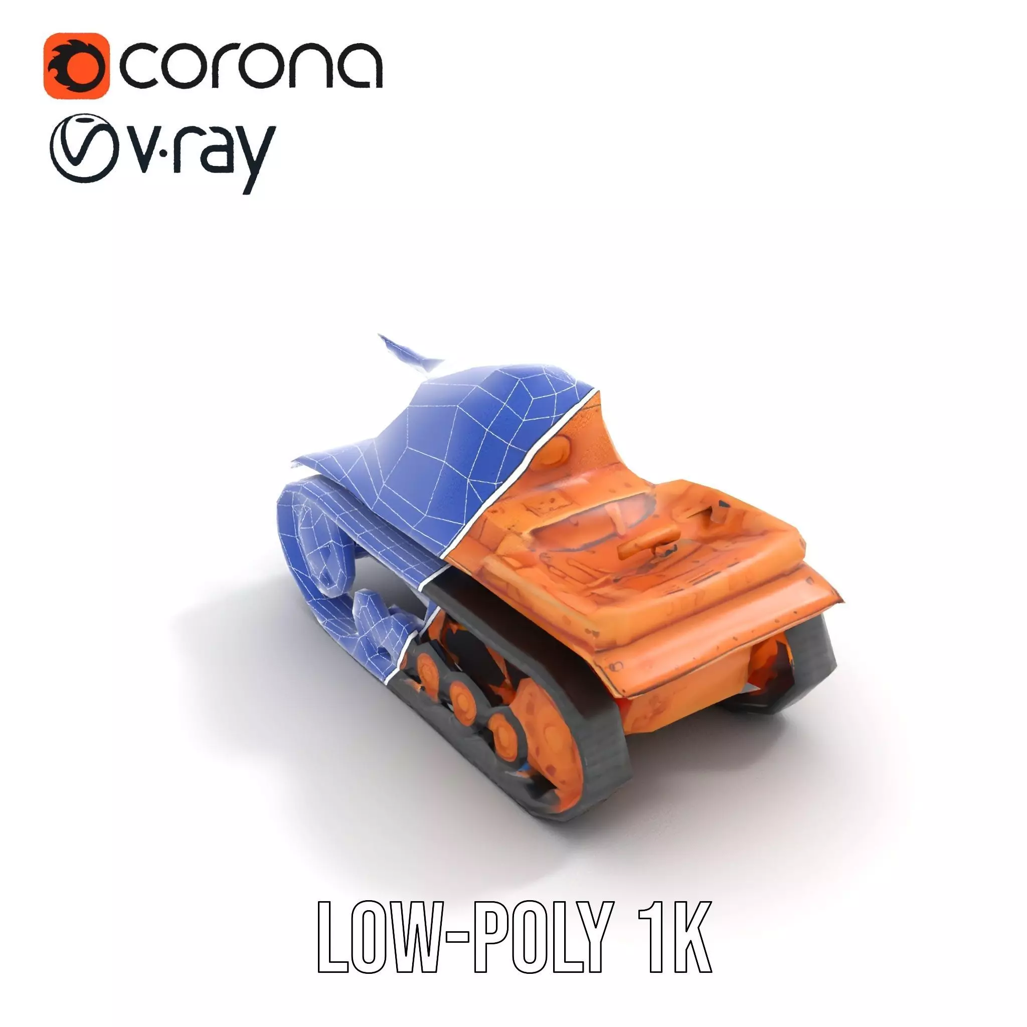 Desert Camouflage Tank model pack Low-poly 3D model_26