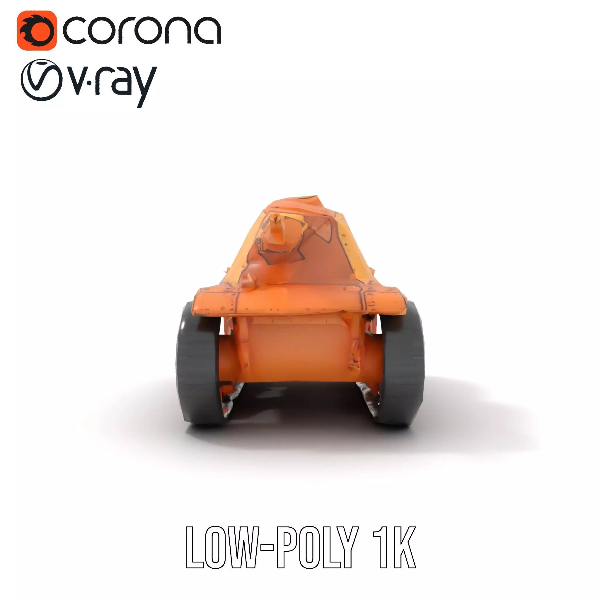 Desert Camouflage Tank model pack Low-poly 3D model_10