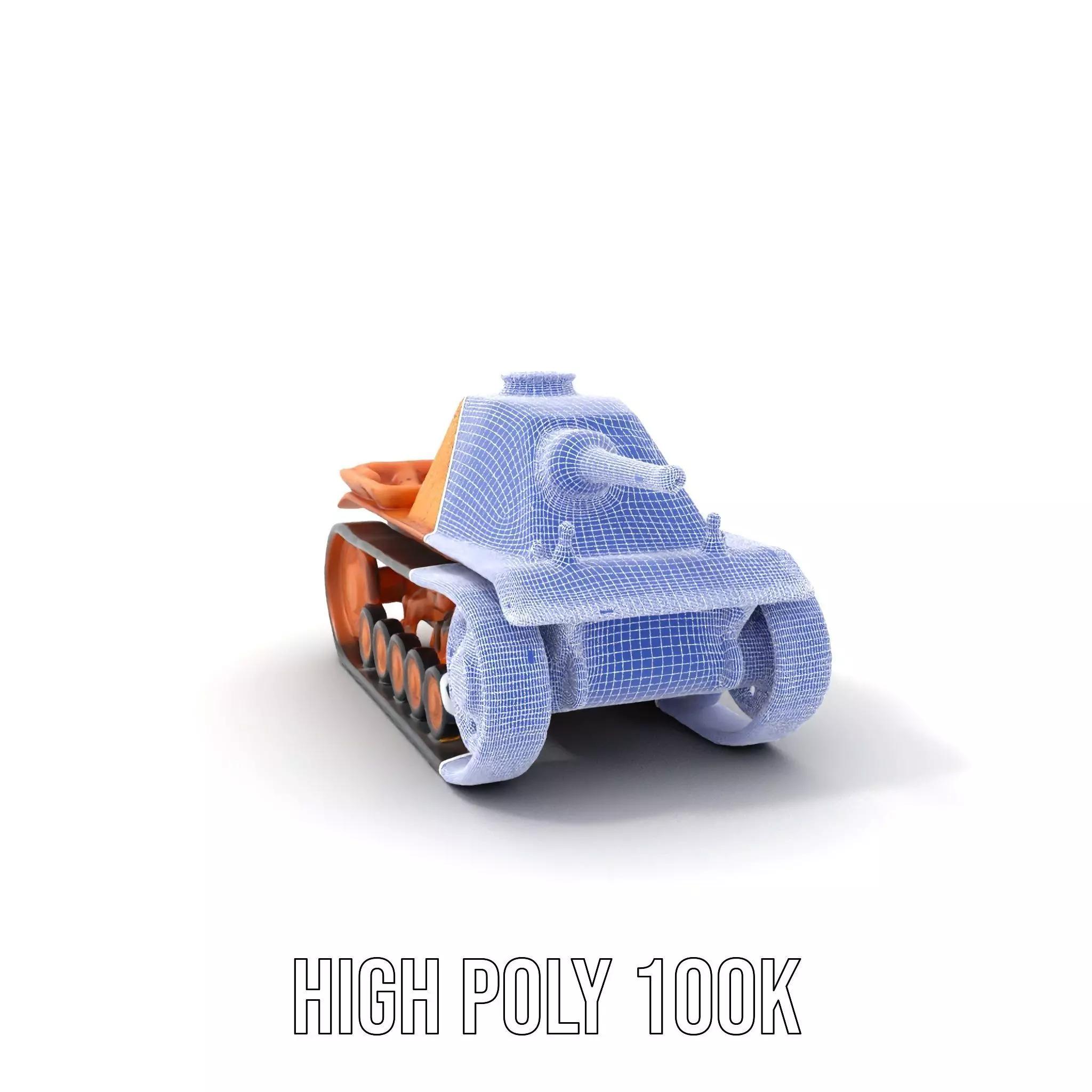 Desert Camouflage Tank model pack Low-poly 3D model_5