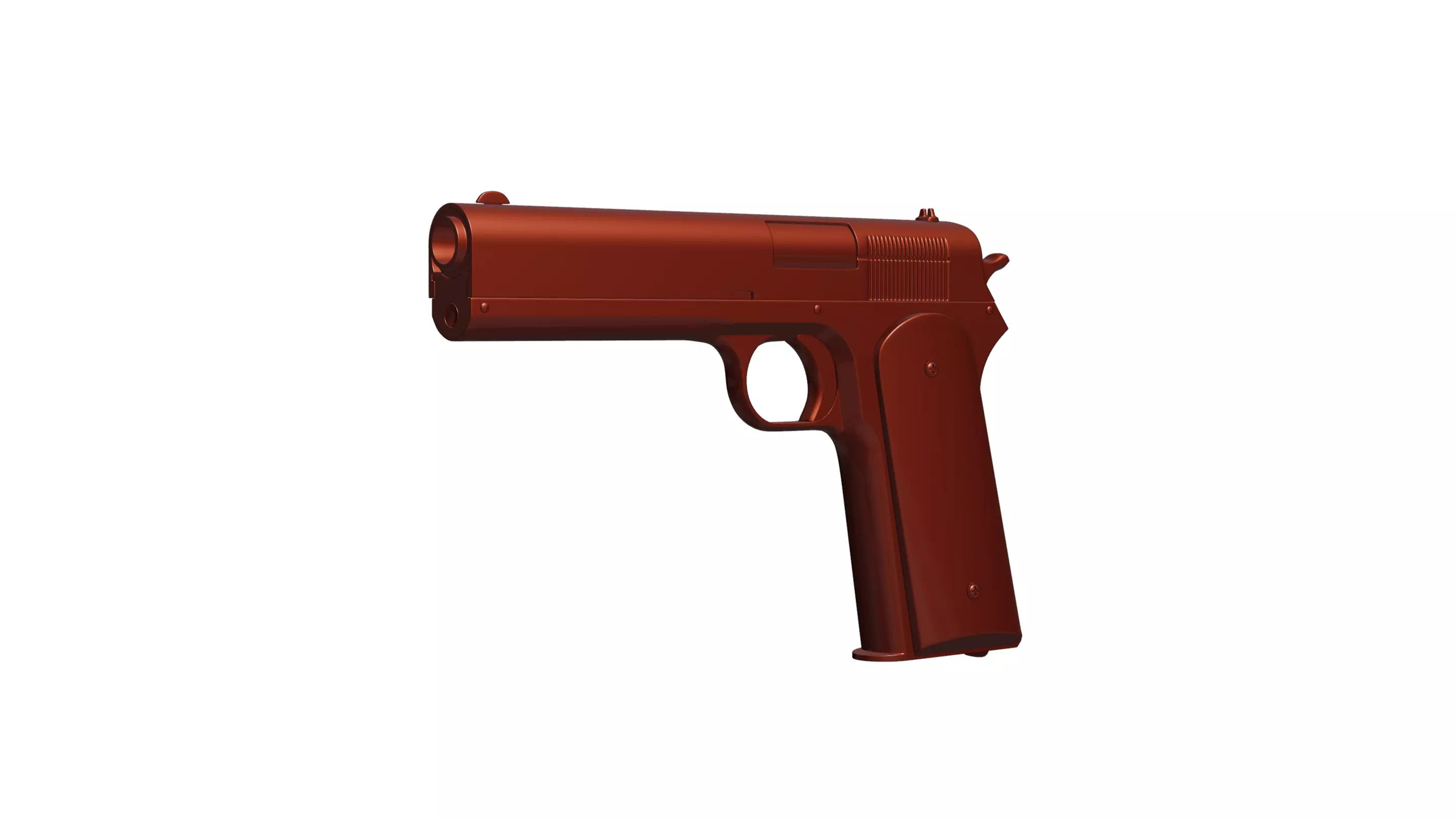 Sub D Ready Colt 1905 High Detail Pistol 3D Model Low-poly 3D model