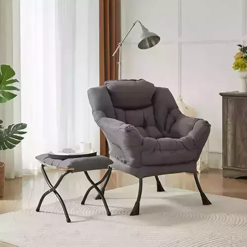 Sofa Chair with Ottoman 3D model 2
