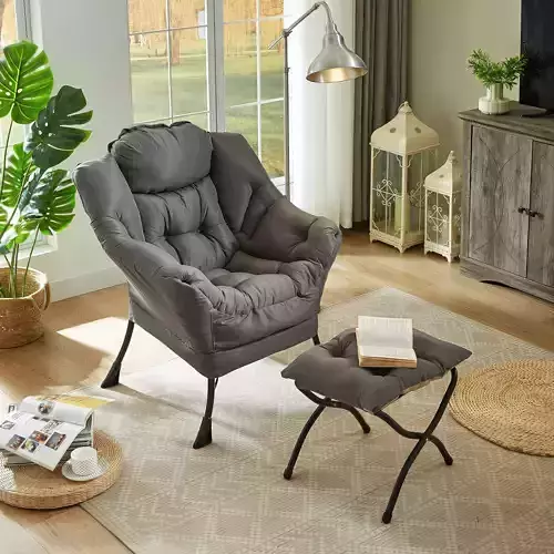 Sofa Chair with Ottoman 3D model 3