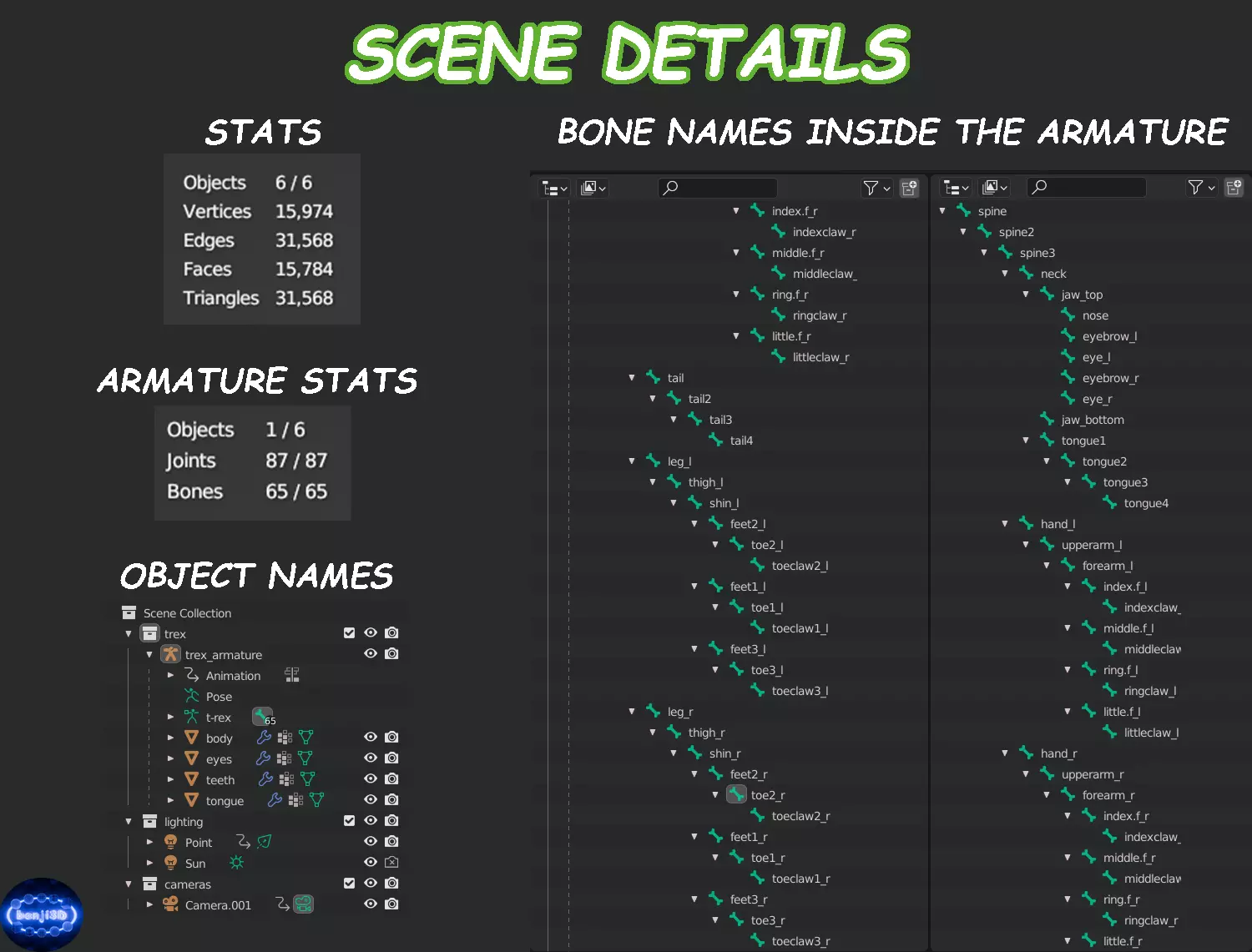 Cartoon Style T-rex 3D model_17