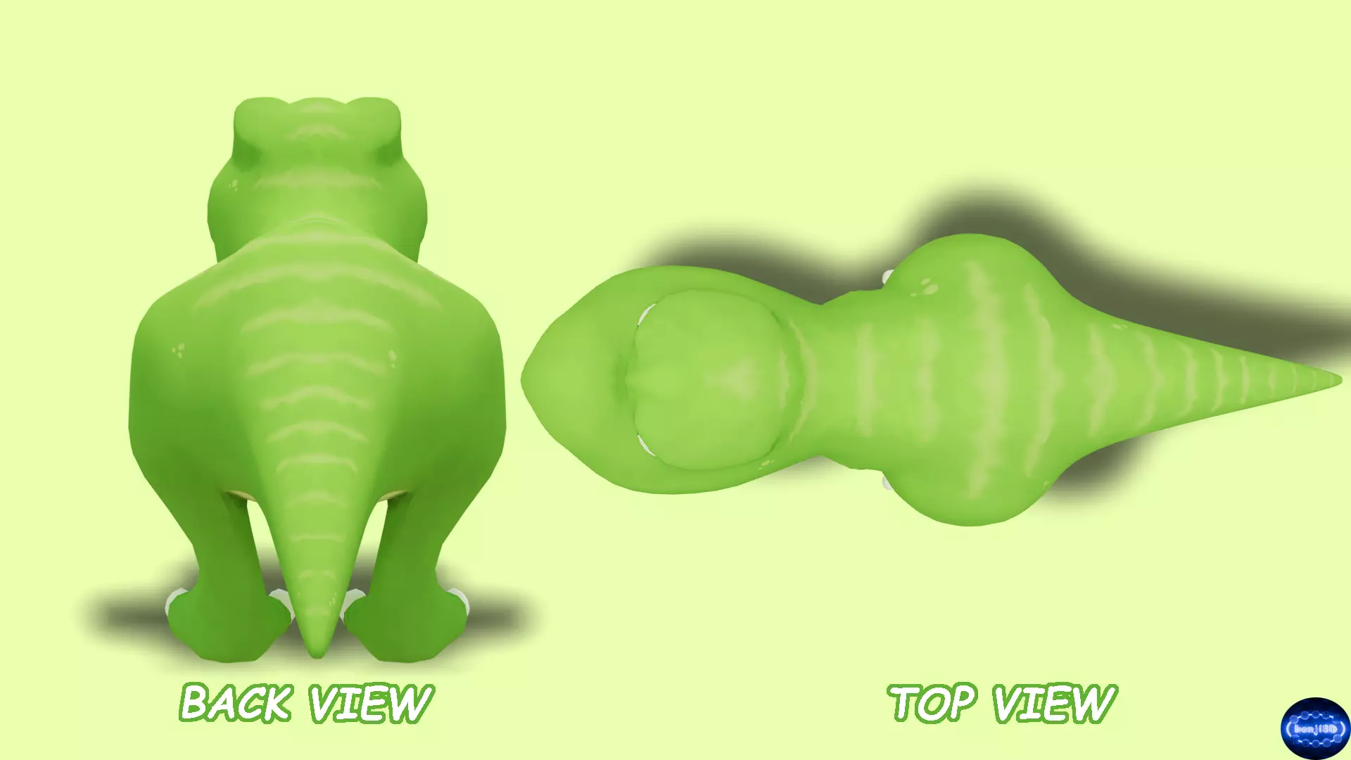 Cartoon Style T-rex 3D model_4