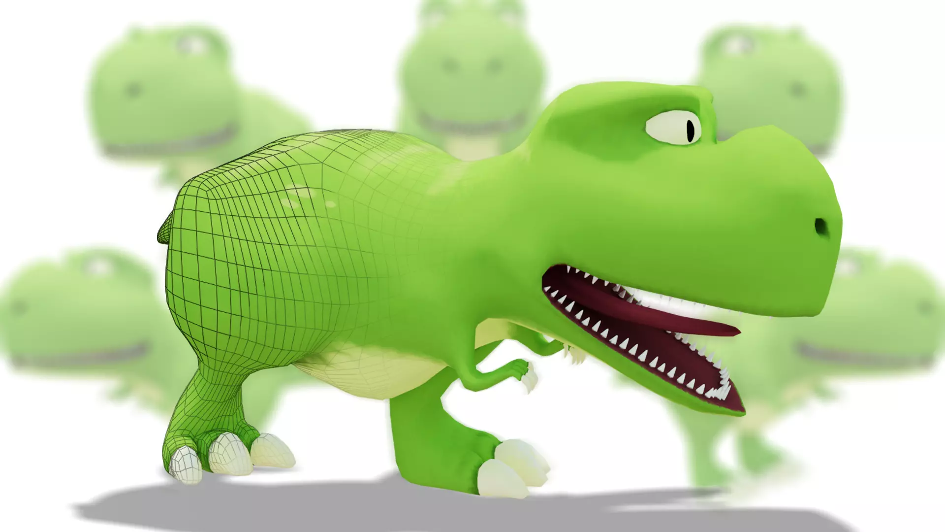 Cartoon Style T-rex 3D model_0