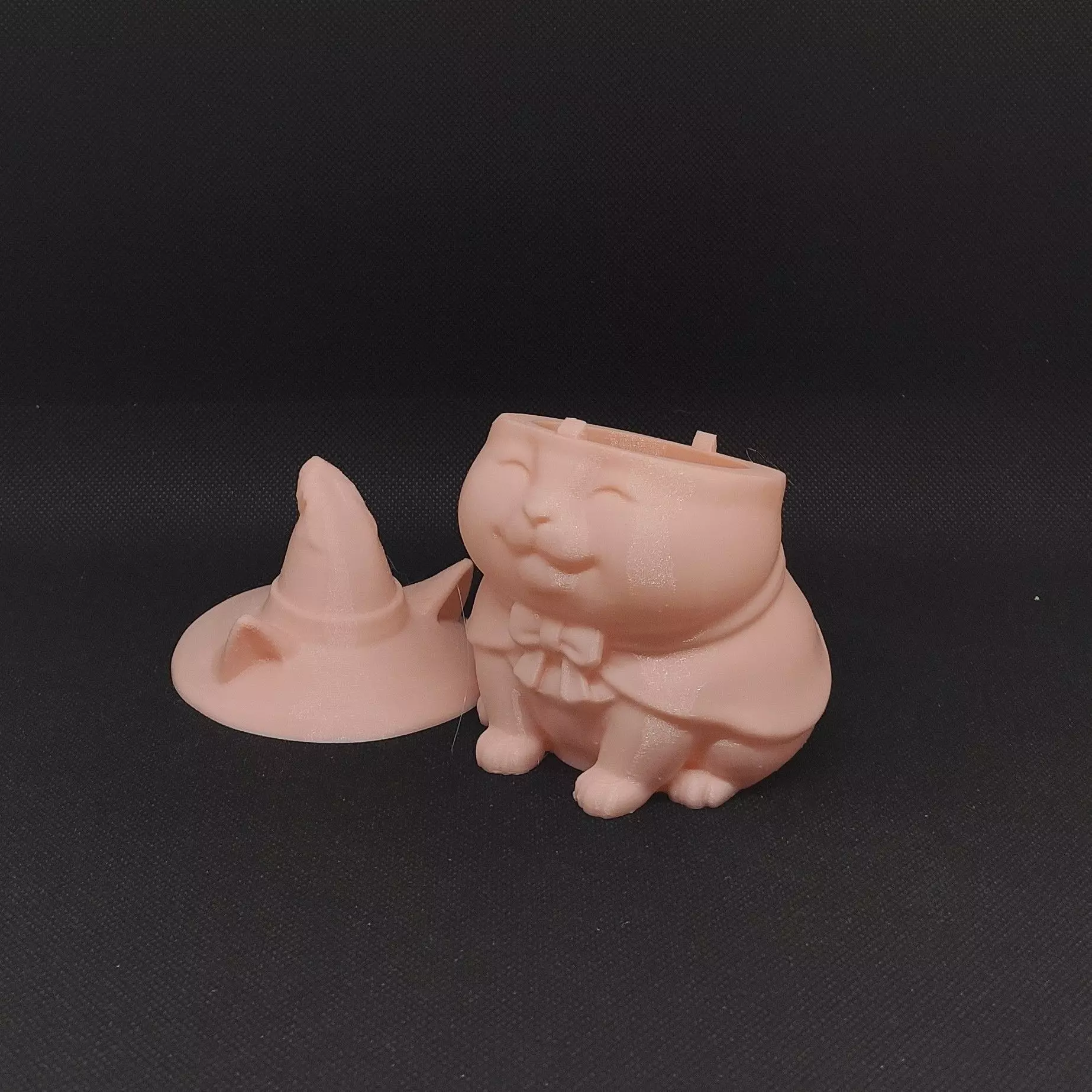 Whimsical Witch Cat Pot Candy Bowl Pen Holder or Tea Light Cup 3D print model_3