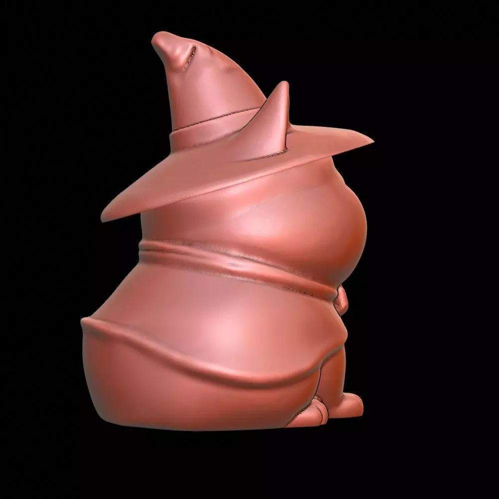 Whimsical Witch Cat Pot Candy Bowl Pen Holder or Tea Light Cup 3D print model_8