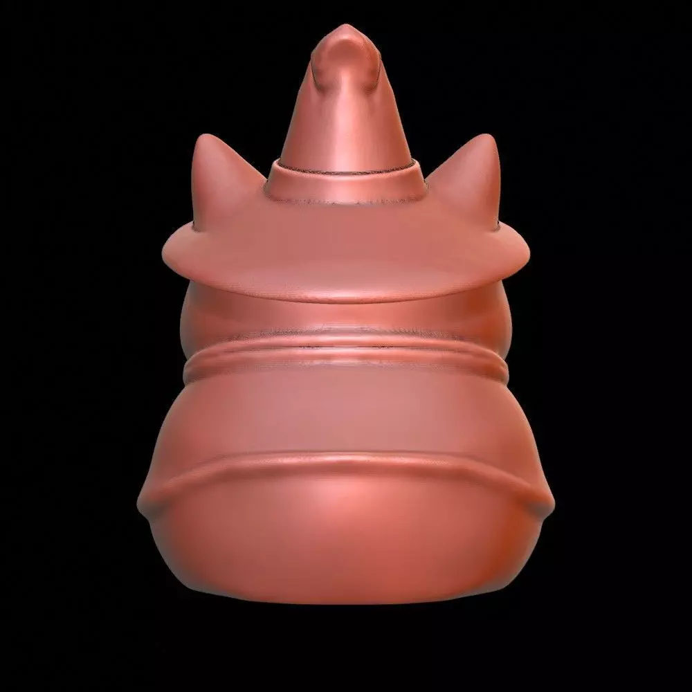 Whimsical Witch Cat Pot Candy Bowl Pen Holder or Tea Light Cup 3D print model_10