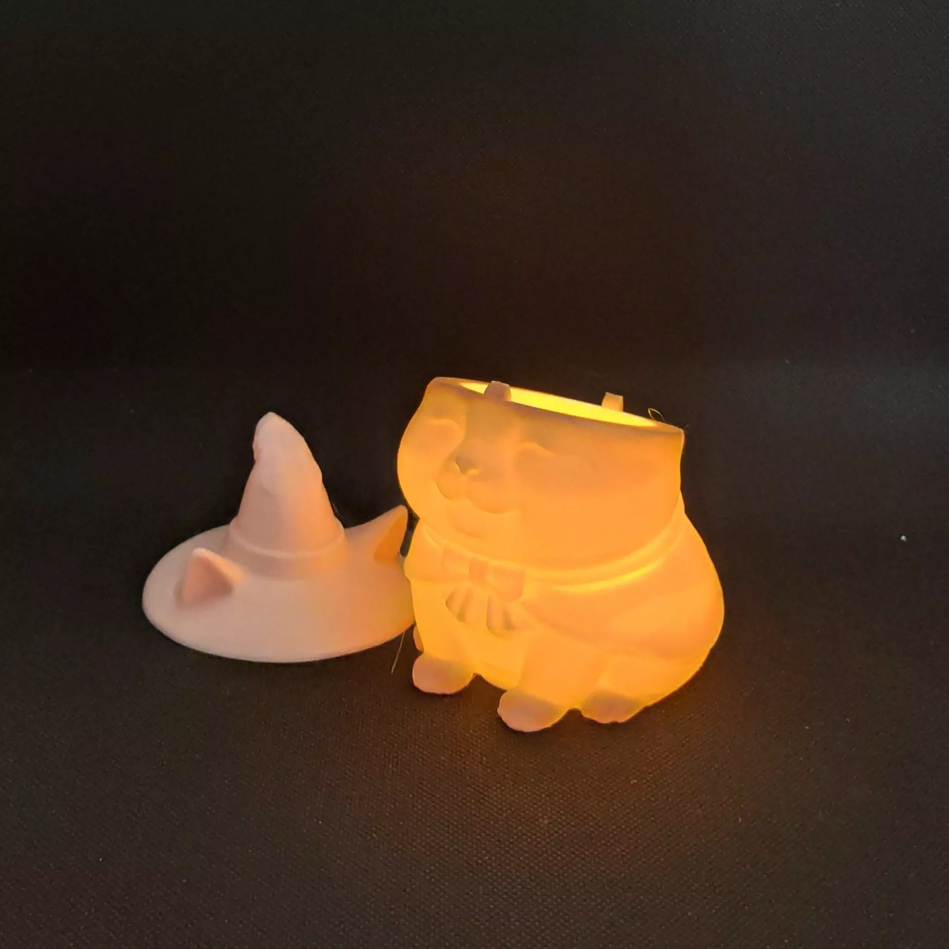 Whimsical Witch Cat Pot Candy Bowl Pen Holder or Tea Light Cup 3D print model_4