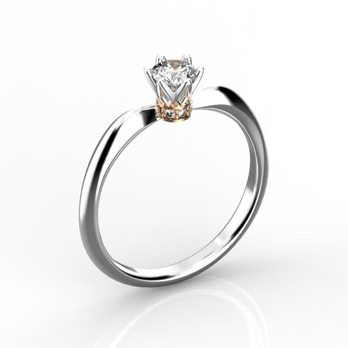 Engagement ring 4 mm diamond
