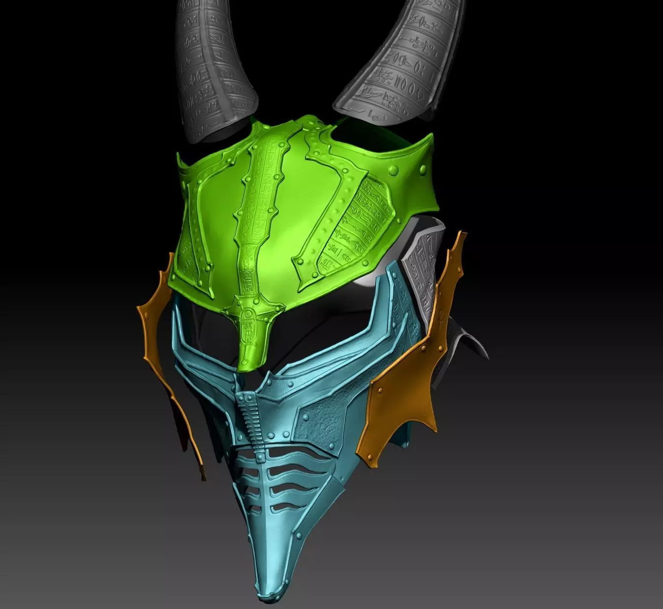 Anubis mask X 3D print model_4