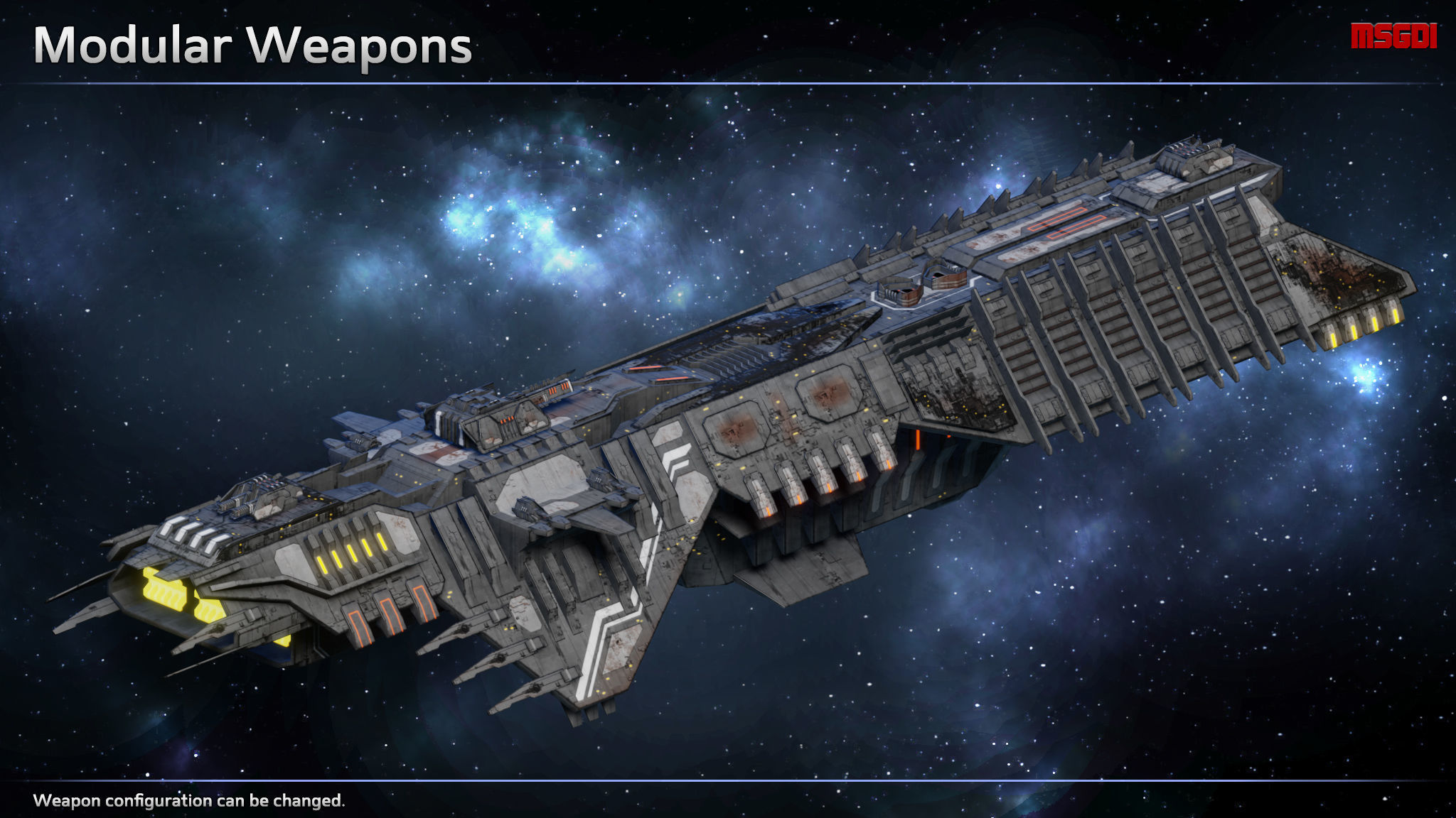 Spaceship Progenitor Cruiser Low-poly 3D model_4