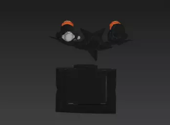 Dark Black Happy Halloween House 3D Model with Spooky Elements 3D print model_15