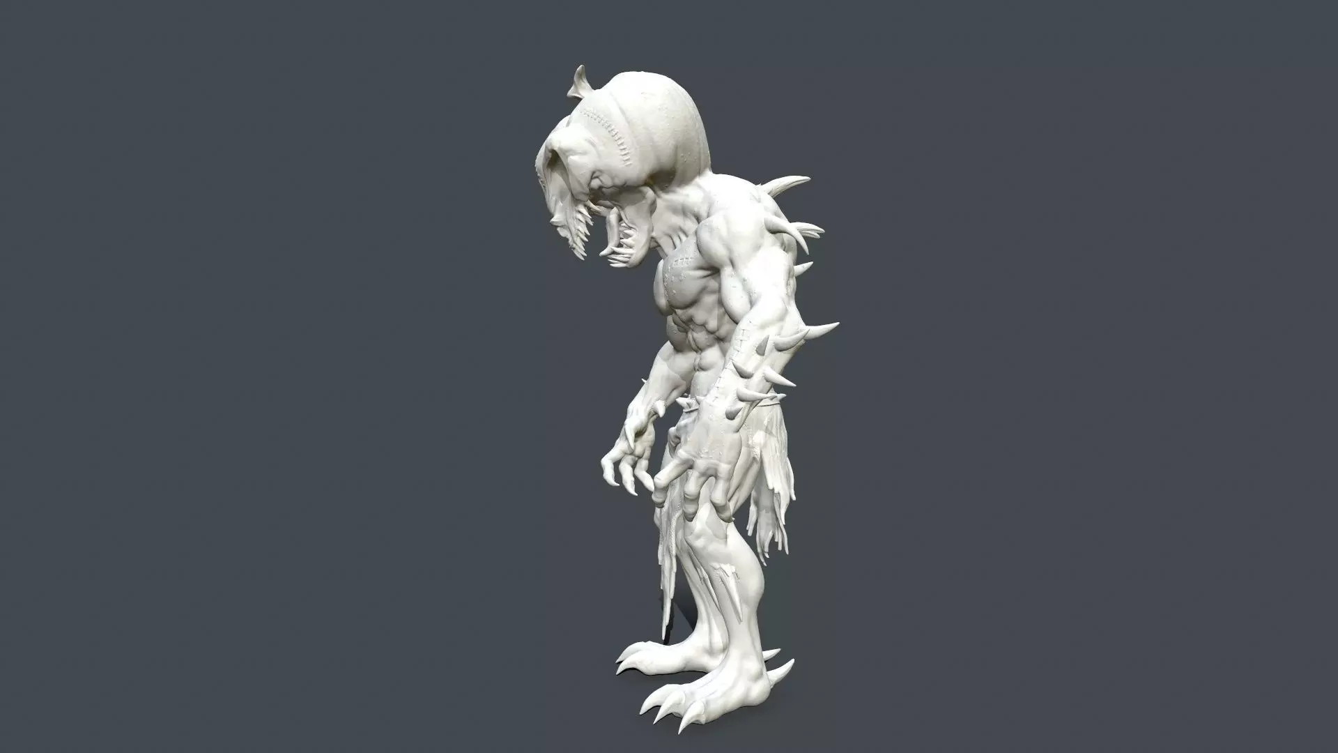 Horrors Pumpkin Jack STL      3D print model_17