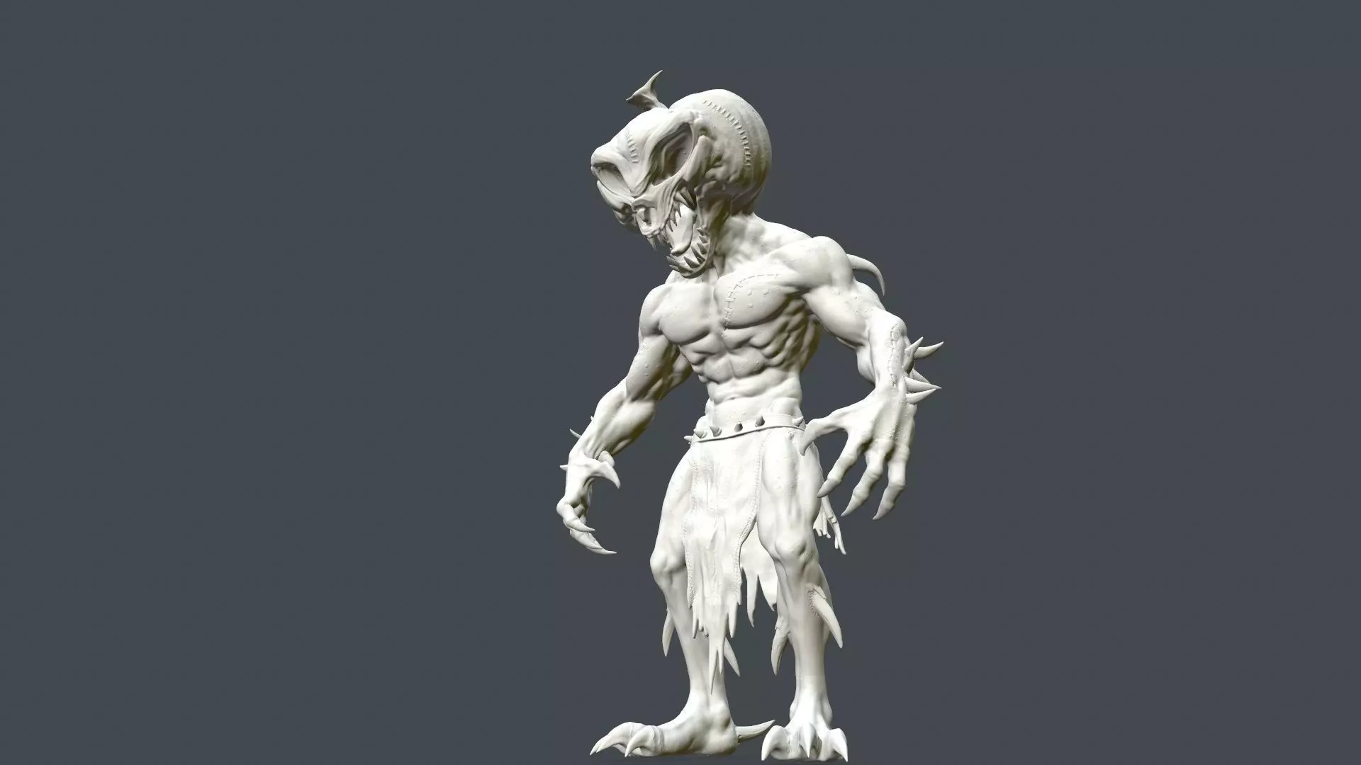 Horrors Pumpkin Jack STL      3D print model_8
