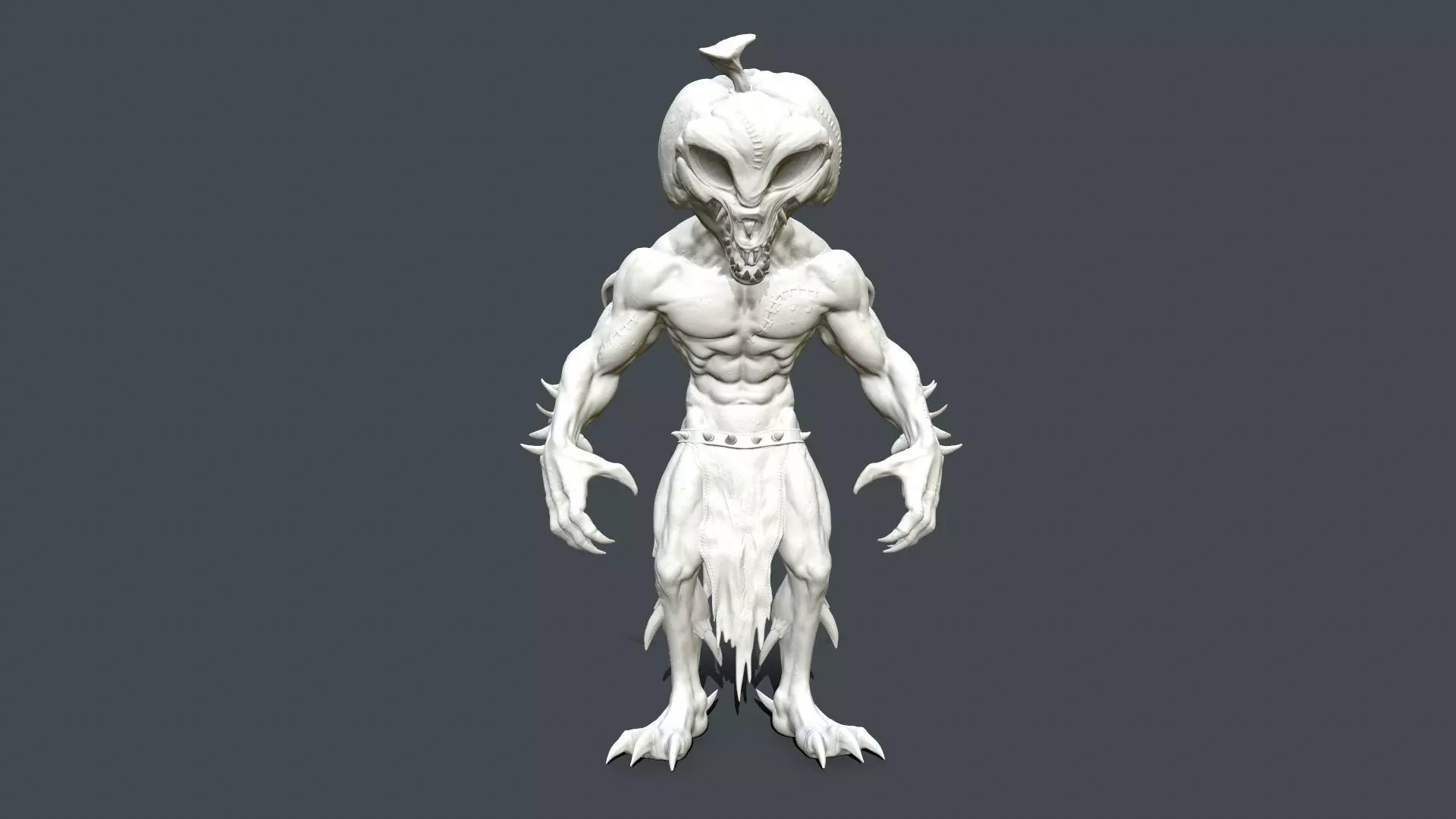 Horrors Pumpkin Jack STL      3D print model_11