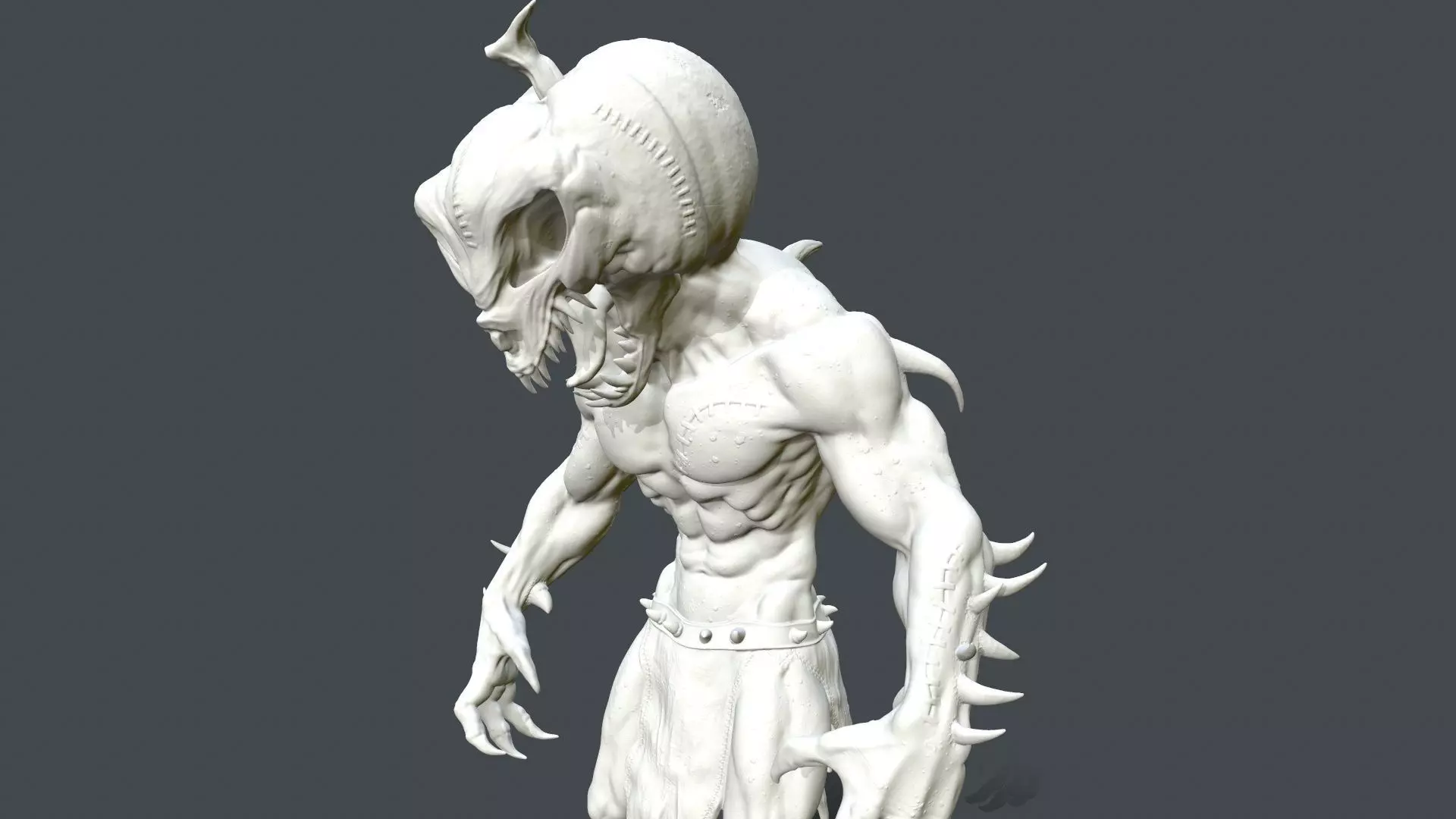Horrors Pumpkin Jack STL      3D print model_3