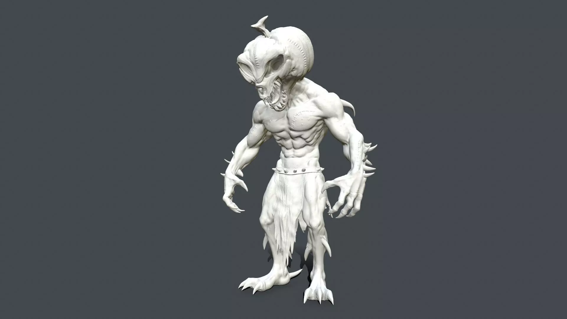 Horrors Pumpkin Jack STL      3D print model_18