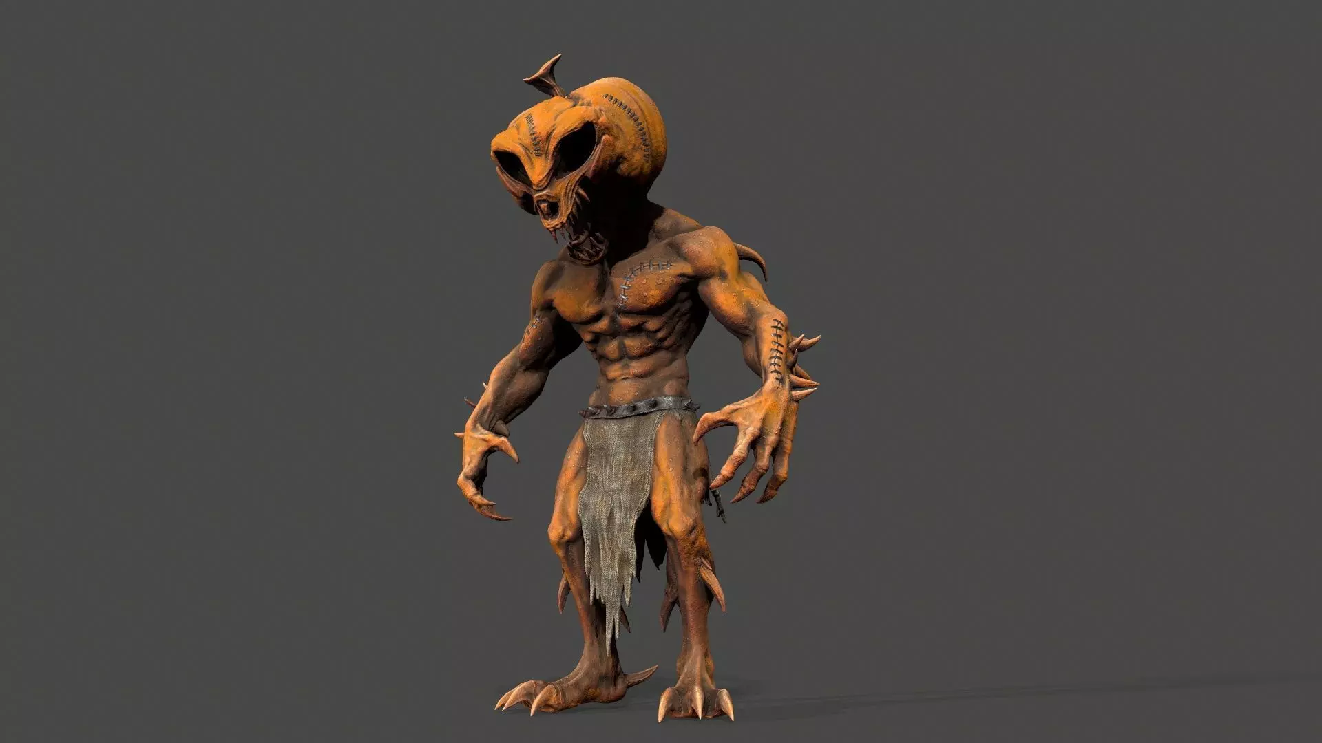 Horrors Pumpkin Jack STL      3D print model_1