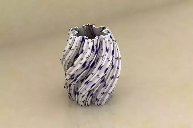 V1113 Fluted Spiral Vase