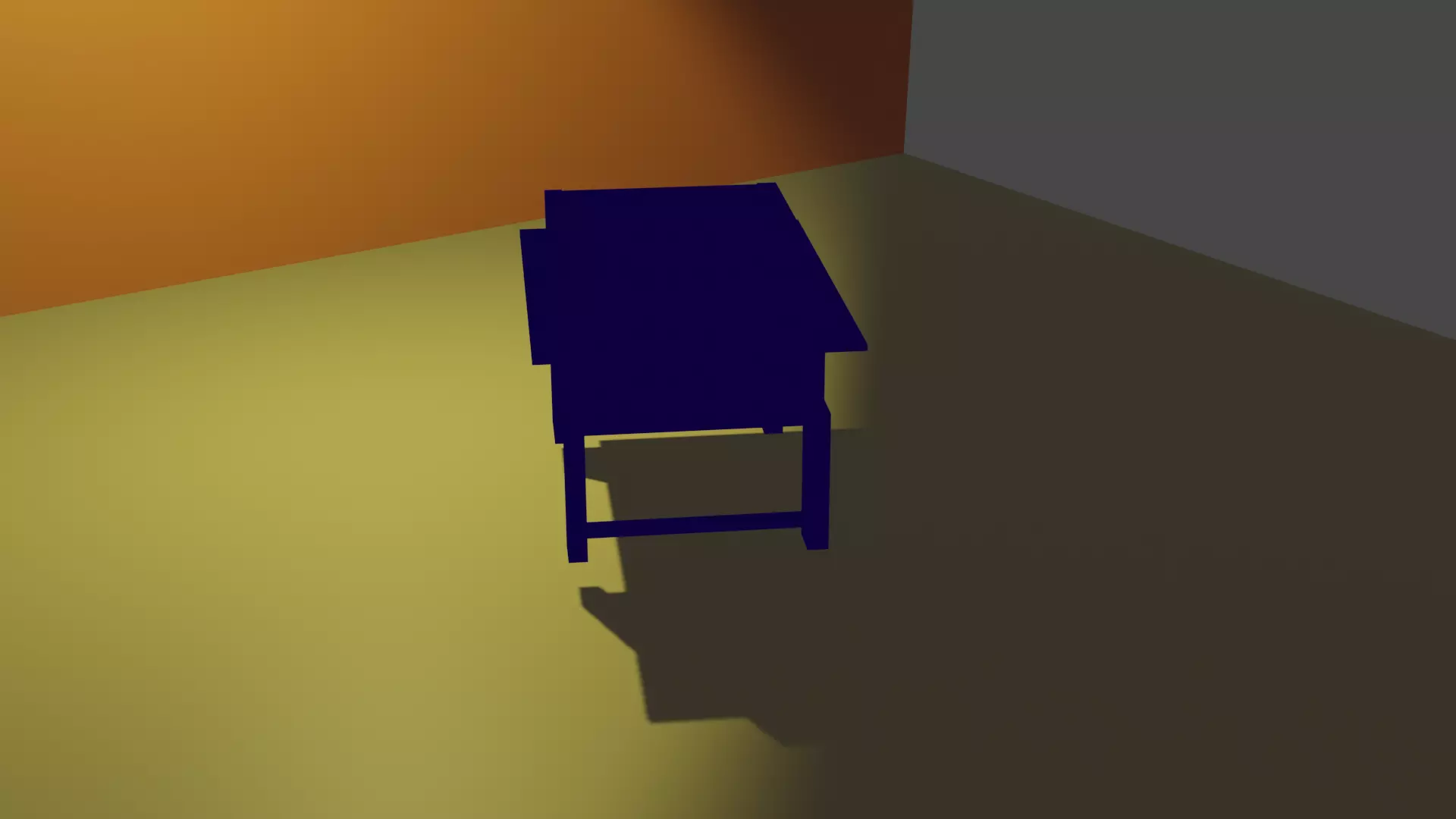 Beautifull Glass Design Big Table Low-poly 3D model_3