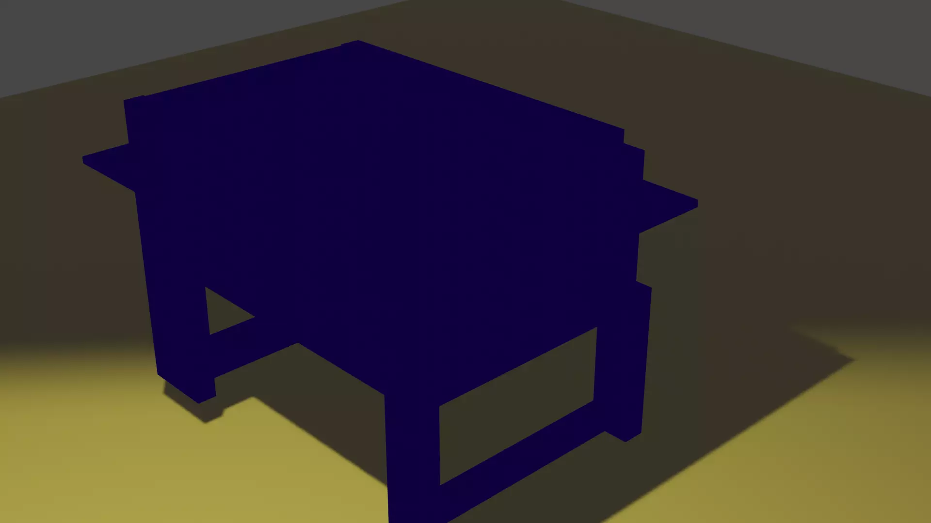 Beautifull Glass Design Big Table Low-poly 3D model_6