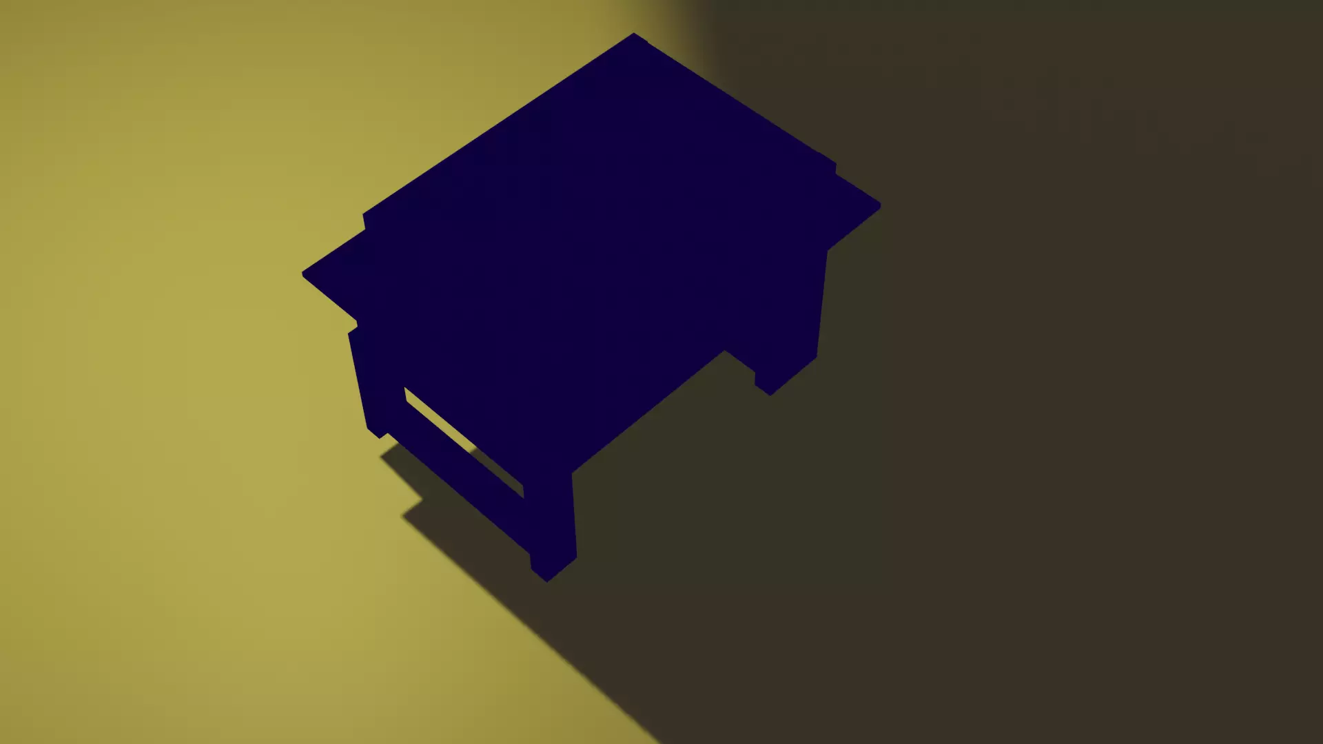 Beautifull Glass Design Big Table Low-poly 3D model_5