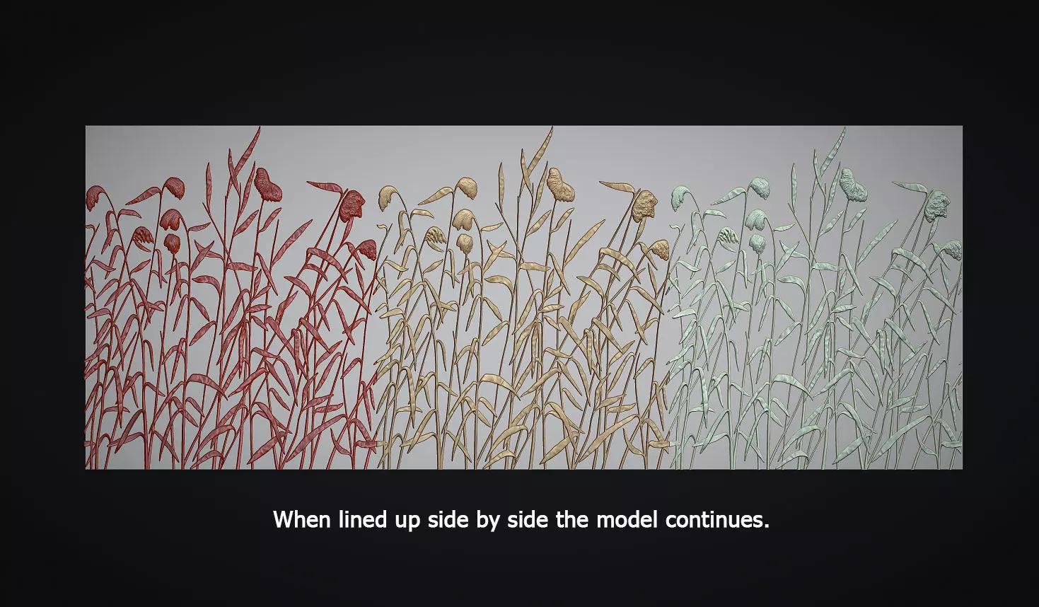 Botanical wall decor 3d Model 3D print model_14