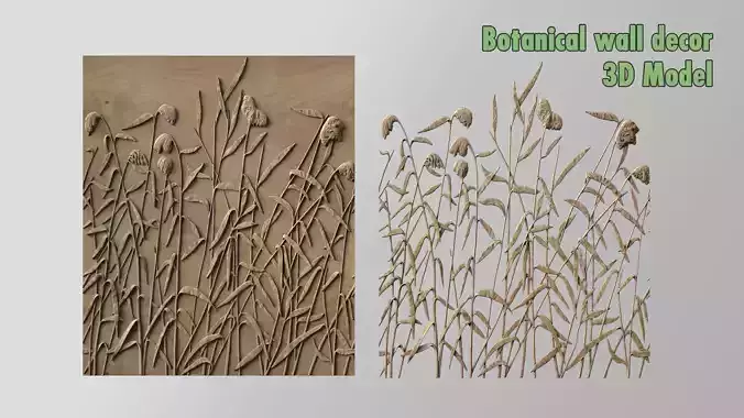 Botanical wall decor 3d Model 3D print model