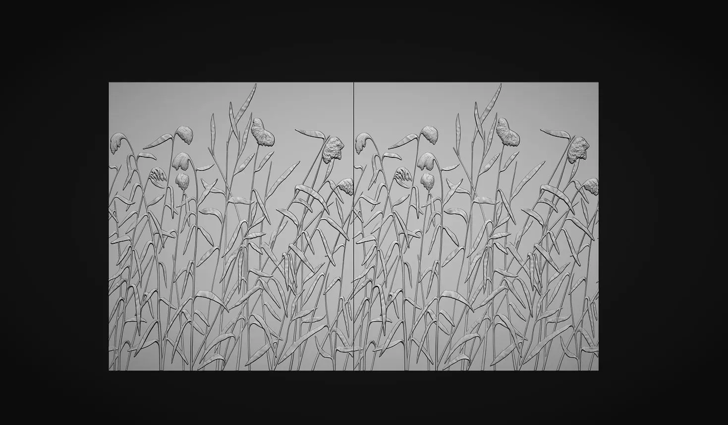 Botanical wall decor 3d Model 3D print model_13