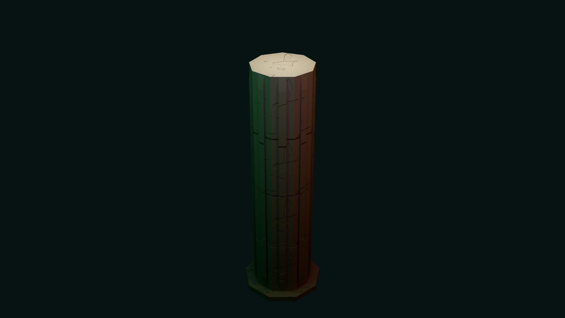 Pillar tall column Free low-poly 3D model_0