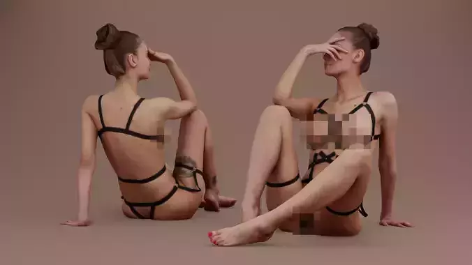 Topless Thinker Girl