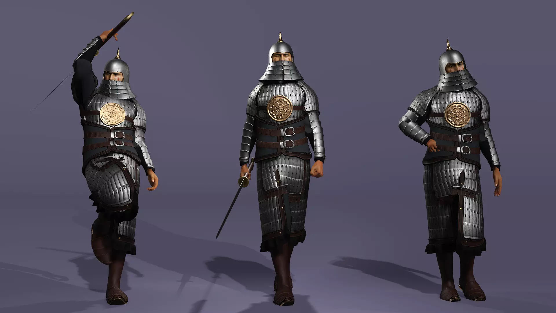 Tang Dynasty MoDao General Fully Armored Elite Soldier UE Low-poly 3D model_8