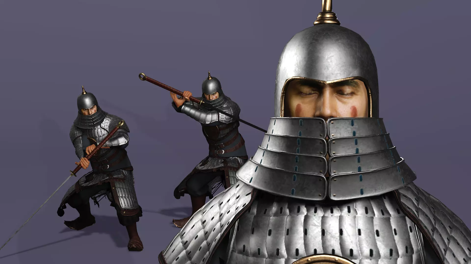 Tang Dynasty MoDao General Fully Armored Elite Soldier UE Low-poly 3D model_4