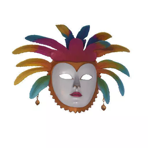 2496 Venetian Carnival Mask Color 3D Model magic 3D print model_22