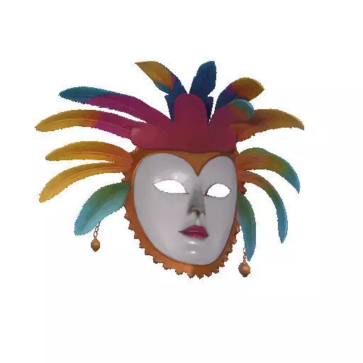 2496 Venetian Carnival Mask Color 3D Model magic 3D print model_21