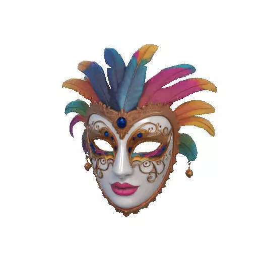 2496 Venetian Carnival Mask Color 3D Model magic 3D print model_37