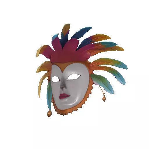 2496 Venetian Carnival Mask Color 3D Model magic 3D print model_26