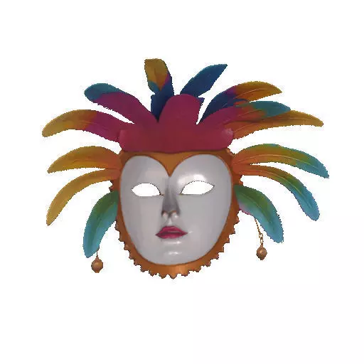 2496 Venetian Carnival Mask Color 3D Model magic 3D print model_24